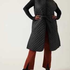 Athleta Black Quilted Vest